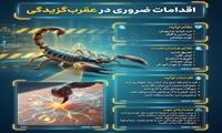 راهنمای فوری تشخیص خطر و اقدامات حیاتی عقرب‌گزیدگی